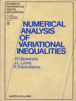 cover image of Numerical Analysis of Variational Inequalities